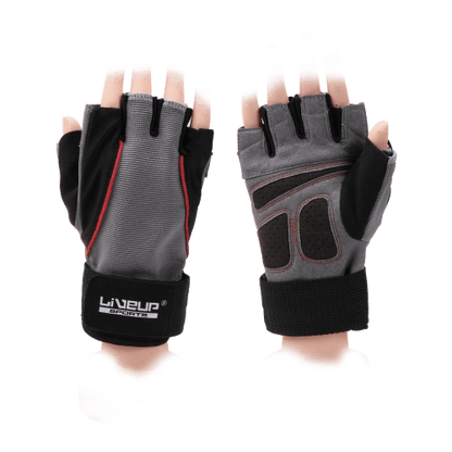 LiveUp Sports Workout Gloves with 12inch Wrist Wrap