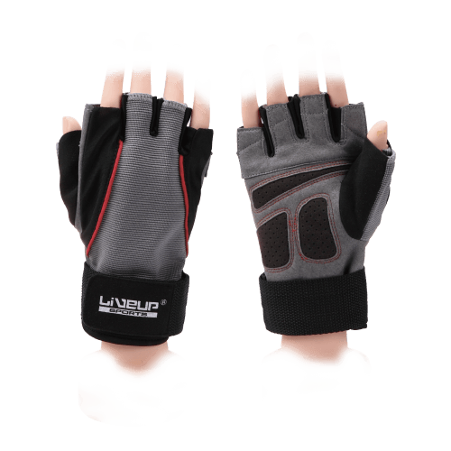 LiveUp Sports Workout Gloves with 12inch Wrist Wrap - NZ Muscle