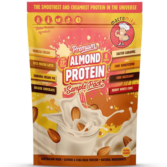 Macro Mike Premium Almond Protein Sample Pack - NZ Muscle