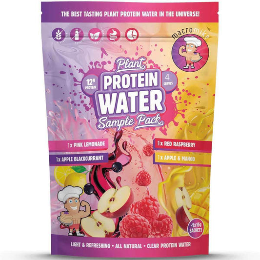 Macro Mike Plant Protein Water Sample Pack - 4 x Sachets - NZ Muscle