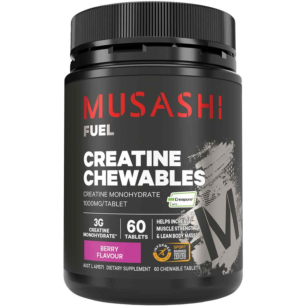 Musashi Creatine Chewables 60 Tablets