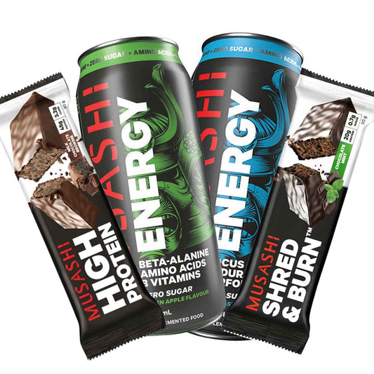 Musashi GWP Pack - 2 Cans, 2 Bars