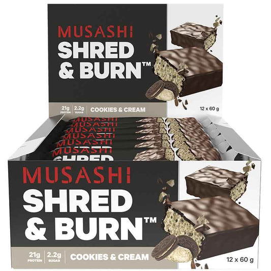 Musashi Shred and Burn Bars - NZ Muscle