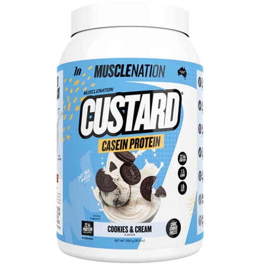 MuscleNation Custard Casein Protein - NZ Muscle