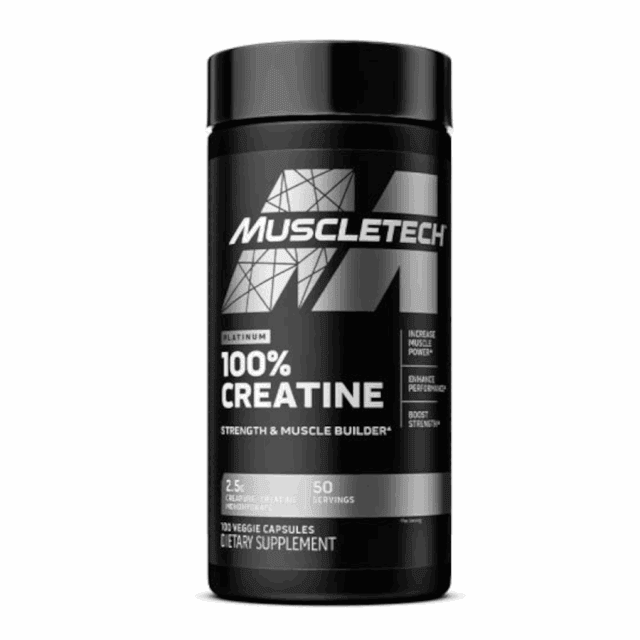MuscleTech Platinum 100% Creatine (Creapure) 100 Capsules - NZ Muscle