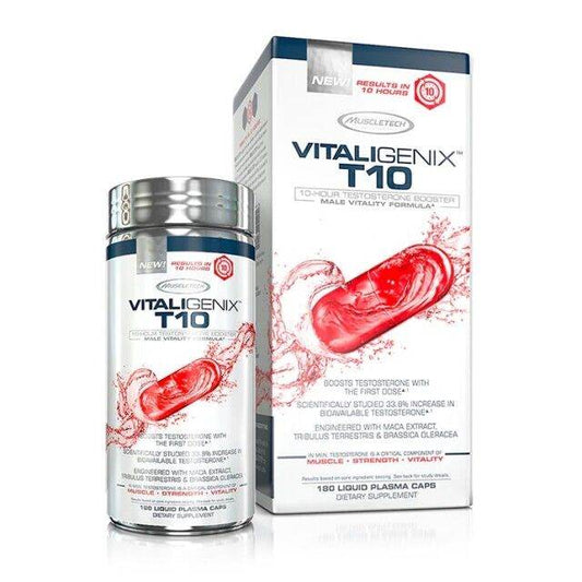 MuscleTech Vitaligenix T10 Testosterone 180 Capsules - NZ Muscle
