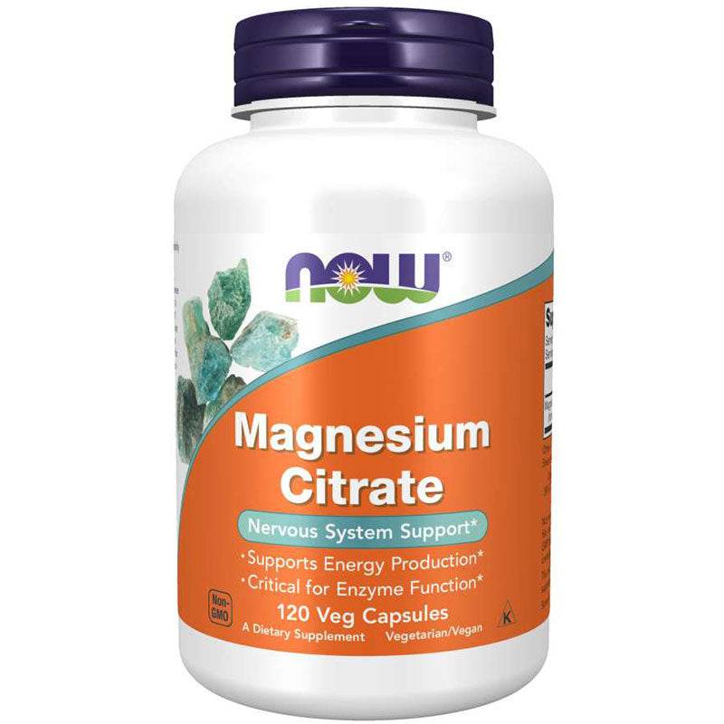 Now Foods Magnesium Citrate 120 Capsules - NZ Muscle