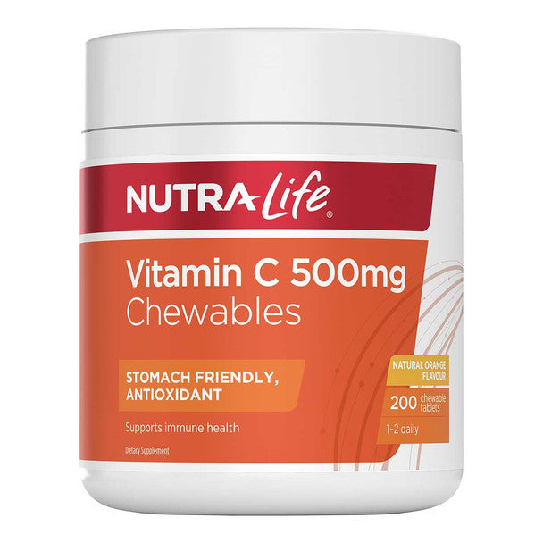 Nutra-Life Vitamin C 500mg, 200 Chewables
