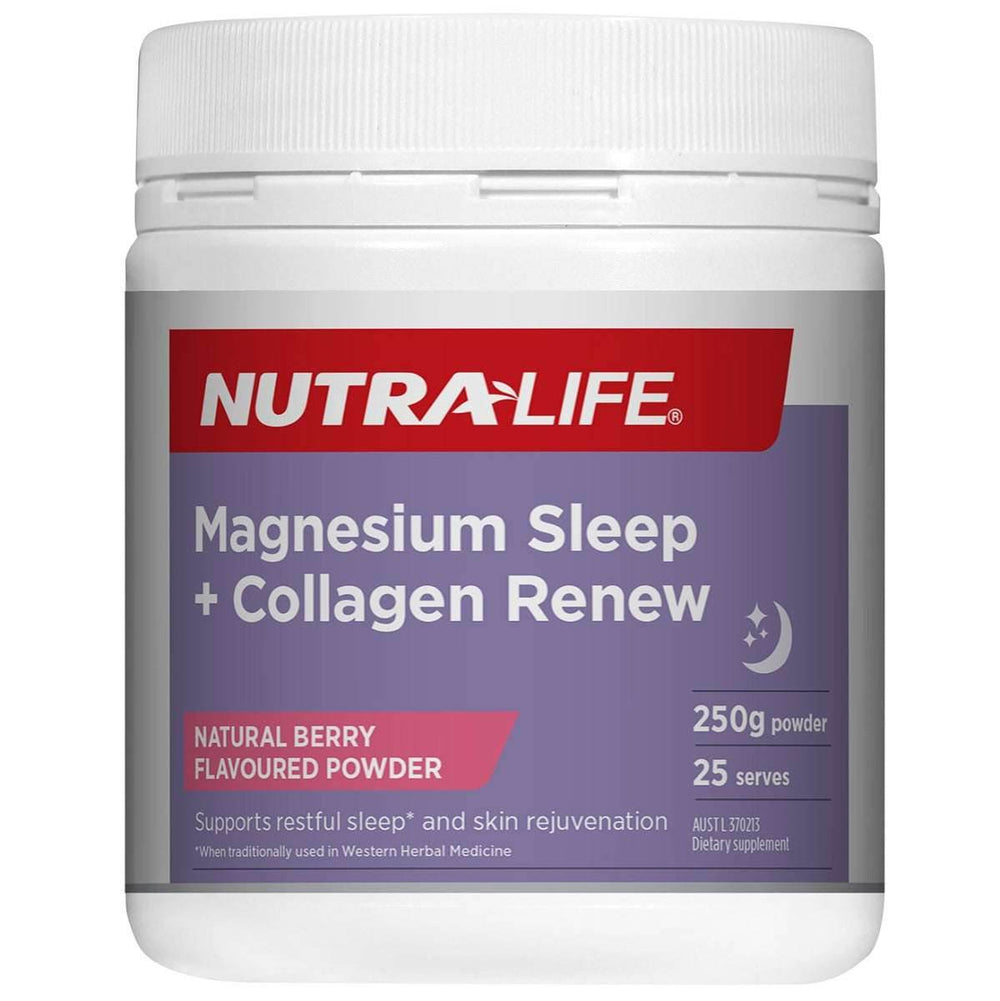 Nutra-life Magnesium Sleep & Collagen Renew 250g - NZ Muscle