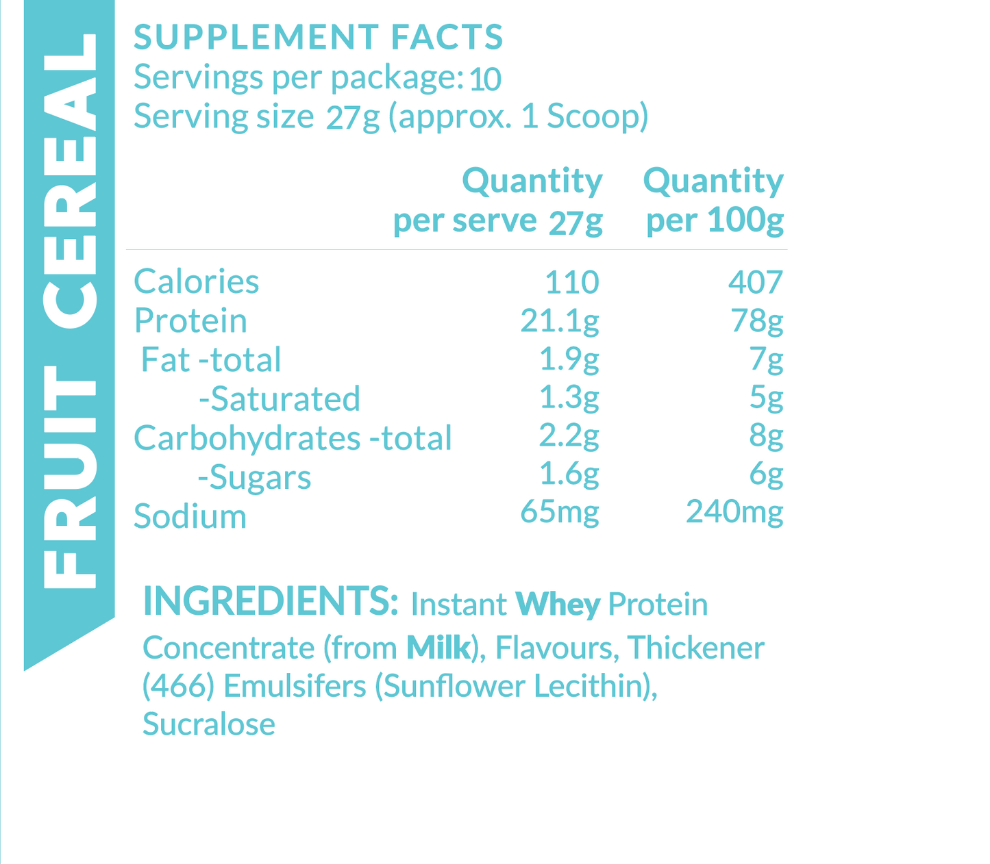 NZ Muscle Protein 10srv Fruit Cereal