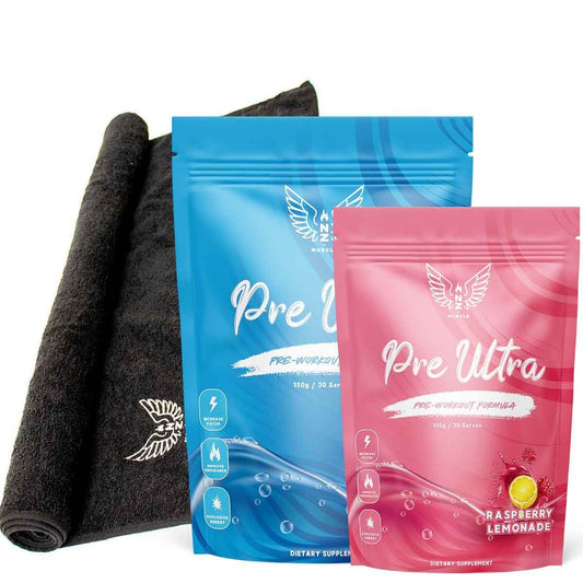 NZ Muscle Pre Ultra Twinpack + Large Gym Towel - NZ Muscle