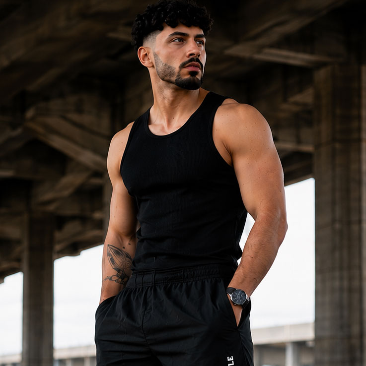 NZ Muscle Ribbed Singlet