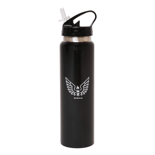 NZ Muscle Stainless Steel Sipper Bottle 830ml - NZ Muscle
