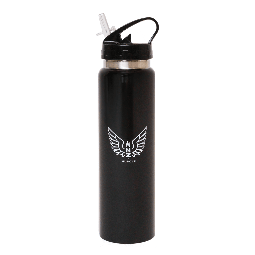 NZ Muscle Stainless Steel Sipper Bottle 830ml - NZ Muscle
