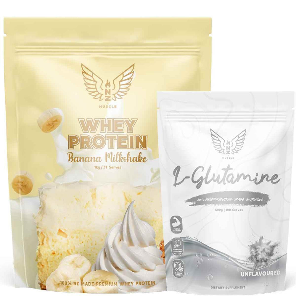 NZ Muscle Whey Protein 1kg L-Glutamine - NZ Muscle