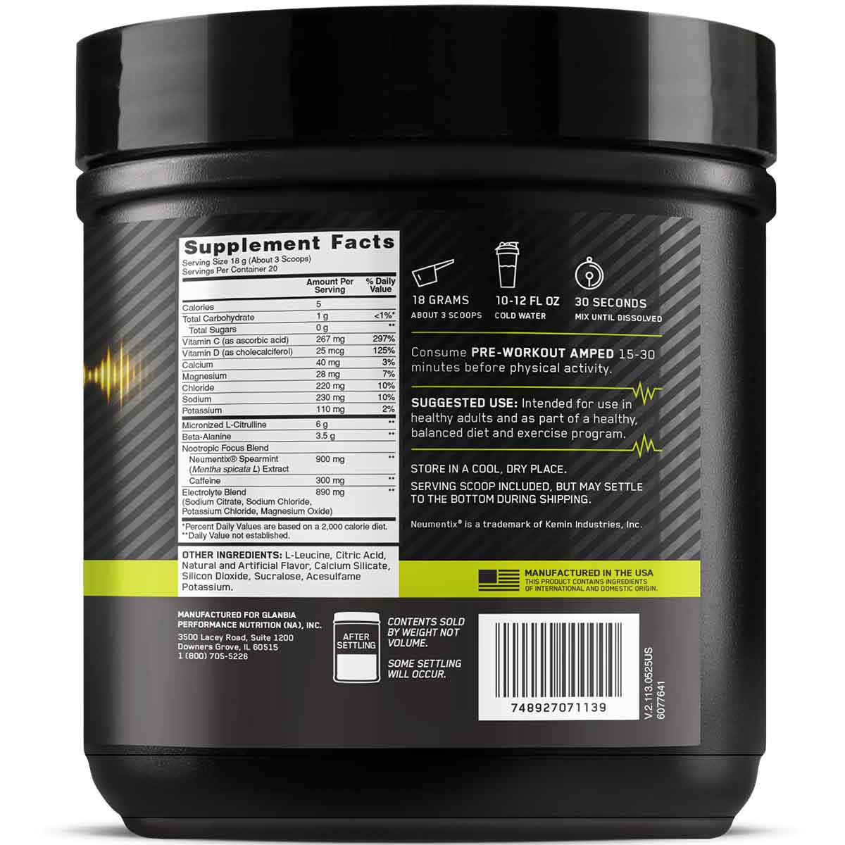 Optimum Nutrition Amped Pre-workout
