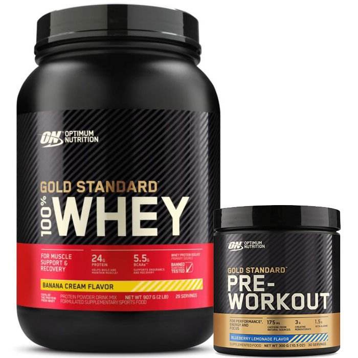 Optimum Nutrition 100% Whey 2LB + GS Pre-Workout Stack - NZ Muscle