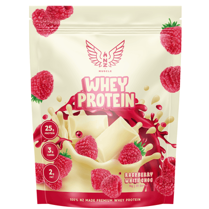 raspberry white choc