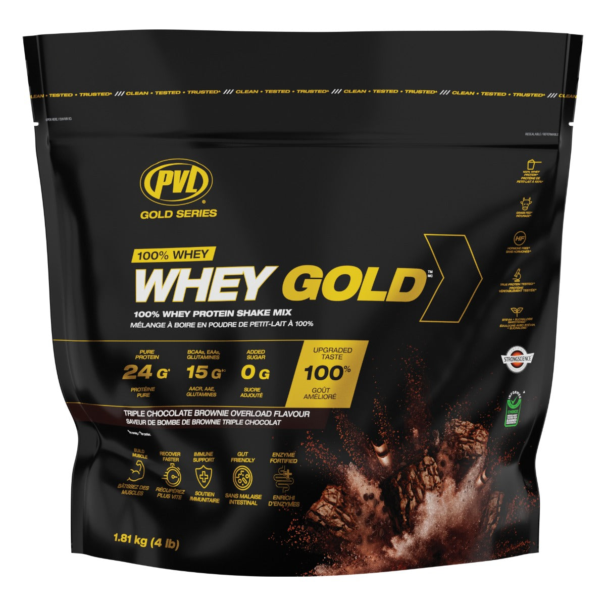 PVL Whey Gold Triple Chocolate Brownie 4lb