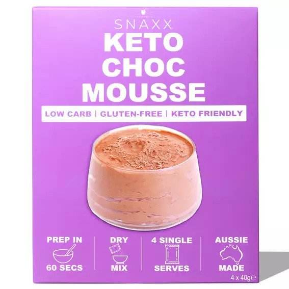 Snaxx Keto Choc Mousse - 4srv - NZ Muscle