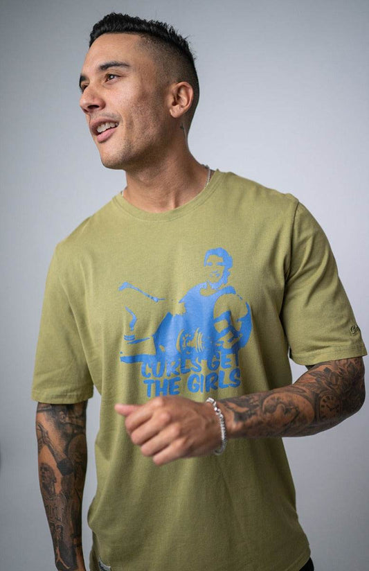Status Curls Get The Girls Military Tee - NZ Muscle