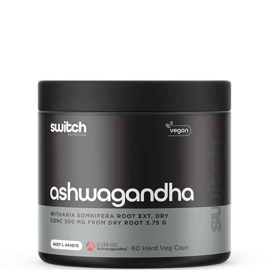 Switch Nutrition Essential Ashwagandha 60 Capsules - NZ Muscle