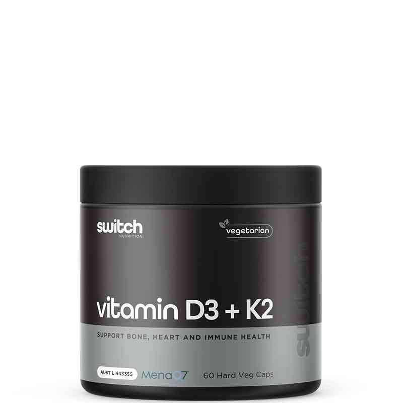 Switch Nutrition D3 + K2 60 Capsules - NZ Muscle