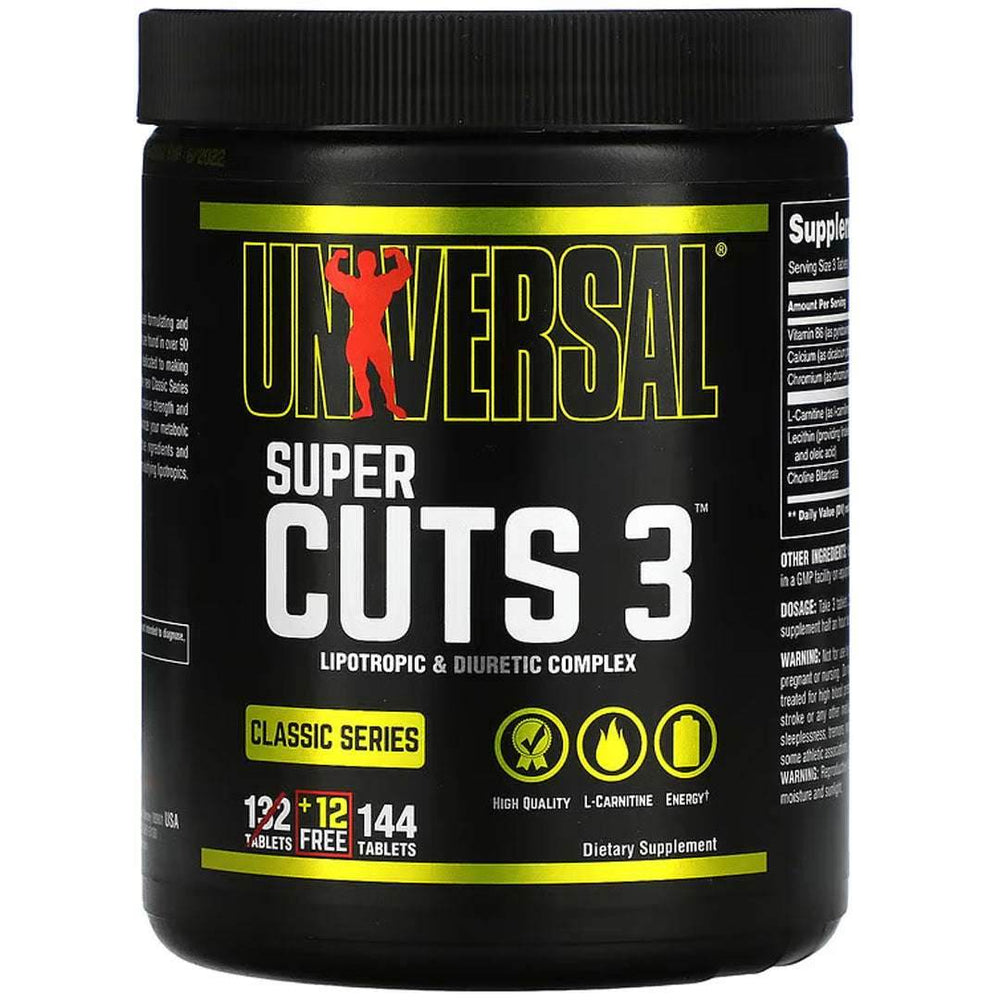 Universal Super Cuts 3 - 144 Tablets - NZ Muscle