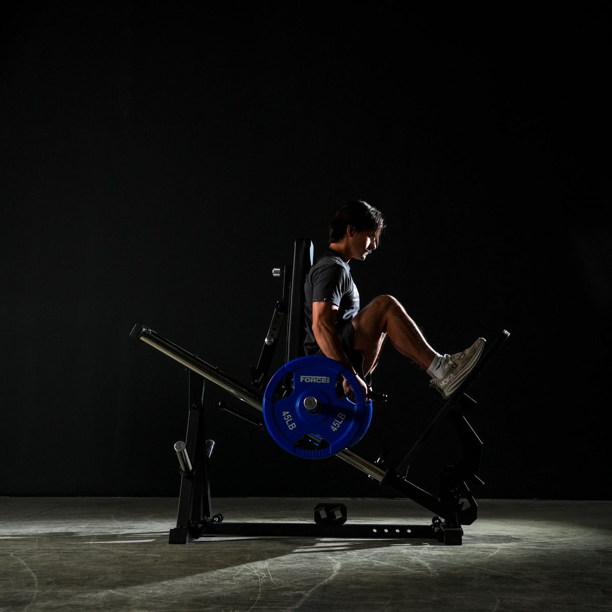 Force USA Compact Leg Press & Hack Squat V4 hack squat position