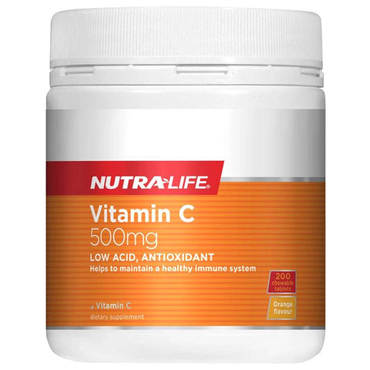 Nutra-Life Vitamin C 500mg, 200 Tablets - NZ Muscle