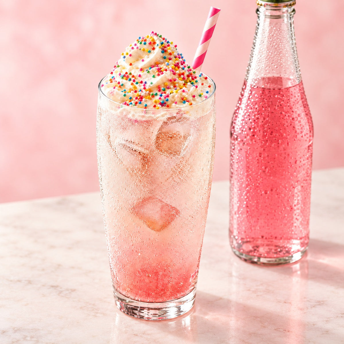 NZ Muscle Whey Protein Fairy Bread shake with sprinkles