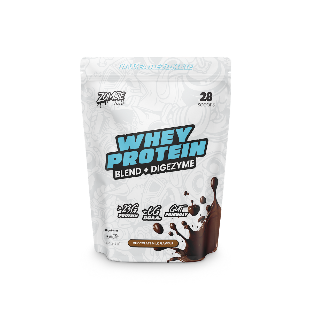 Zombie Labs Whey Protein Blend + DigeZyme 910g - Chocolate Milk